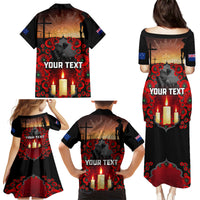 Custom New Zealand and Australia ANZAC Day Family Matching Puletasi and Hawaiian Shirt Gallipoli and Canlelight Lest We Forget LT03 - Polynesian Pride