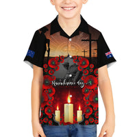 Custom New Zealand and Australia ANZAC Day Hawaiian Shirt Gallipoli and Canlelight Lest We Forget LT03 - Polynesian Pride