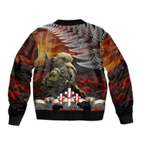 New Zealand ANZAC Day Bomber Jacket The Ode of Remembrance and Silver Fern LT03 - Polynesian Pride