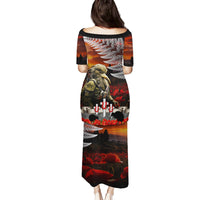 New Zealand ANZAC Day Family Matching Puletasi and Hawaiian Shirt The Ode of Remembrance and Silver Fern LT03 - Polynesian Pride
