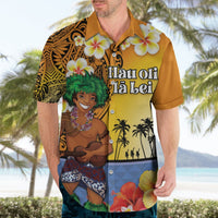Happy Lei Day Hawaiian Shirt Hula Male Dancer Polynesian Flower Kakau Pattern LT03 - Polynesian Pride