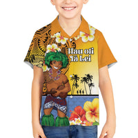 Happy Lei Day Hawaiian Shirt Hula Male Dancer Polynesian Flower Kakau Pattern LT03 - Polynesian Pride