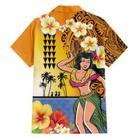 Happy Lei Day Hawaiian Shirt Hula Girl Polynesian Flower Kakau Pattern LT03 - Polynesian Pride