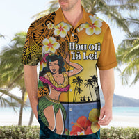 Happy Lei Day Hawaiian Shirt Hula Girl Polynesian Flower Kakau Pattern LT03 - Polynesian Pride