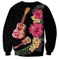Ukulele mix Polynesian Flower Sweatshirt Hawaiian Tribal Pattern LT03 - Polynesian Pride