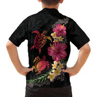 Hawaiian Flower and Tribal Turtle Family Matching Summer Maxi Dress and Hawaiian Shirt Colorful Style LT03 - Polynesian Pride