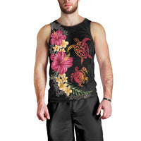 Hawaiian Flower and Tribal Turtle Men Tank Top Colorful Style LT03 - Polynesian Pride