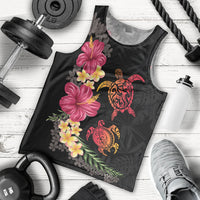Hawaiian Flower and Tribal Turtle Men Tank Top Colorful Style LT03 - Polynesian Pride