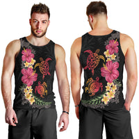 Hawaiian Flower and Tribal Turtle Men Tank Top Colorful Style LT03 - Polynesian Pride