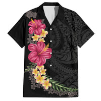 Hawaiian Plumeria and Hibiscus Family Matching Tank Maxi Dress and Hawaiian Shirt Colorful Style