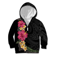 Hawaiian Plumeria and Hibiscus Kid Hoodie Colorful Style