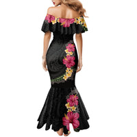 Hawaiian Plumeria and Hibiscus Mermaid Dress Colorful Style LT03 - Polynesian Pride