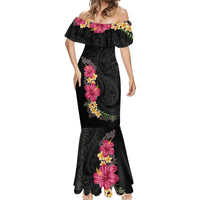 Hawaiian Plumeria and Hibiscus Mermaid Dress Colorful Style LT03 - Polynesian Pride
