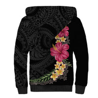 Hawaiian Plumeria and Hibiscus Sherpa Hoodie Colorful Style LT03 - Polynesian Pride