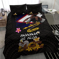 American Samoa Fue and Kava Bowl Bedding Set Plumeria and Polynesian Pattern LT03 - Polynesian Pride