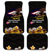American Samoa Fue and Kava Bowl Car Mats Plumeria and Polynesian Pattern LT03 - Polynesian Pride