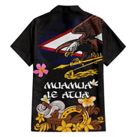 American Samoa Fue and Kava Bowl Hawaiian Shirt Plumeria and Polynesian Pattern LT03 - Polynesian Pride