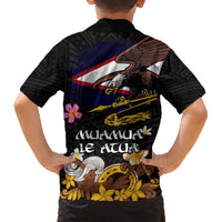American Samoa Fue and Kava Bowl Hawaiian Shirt Plumeria and Polynesian Pattern LT03 - Polynesian Pride