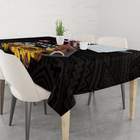 American Samoa Fue and Kava Bowl Tablecloth Plumeria and Polynesian Pattern LT03 - Polynesian Pride