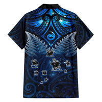 New Zealand Matariki Hawaiian Shirt Maori Pattern and Kiwi Bird Haka Dance Sky Night LT03 - Polynesian Pride