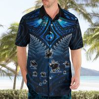 New Zealand Matariki Hawaiian Shirt Maori Pattern and Kiwi Bird Haka Dance Sky Night LT03 - Polynesian Pride