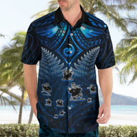 New Zealand Matariki Hawaiian Shirt Maori Pattern and Kiwi Bird Haka Dance Sky Night LT03 - Polynesian Pride