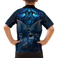 New Zealand Matariki Hawaiian Shirt Maori Pattern and Kiwi Bird Haka Dance Sky Night LT03 - Polynesian Pride