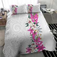 Hawaii Tropical Leaves and Flowers Bedding Set Tribal Polynesian Pattern White Style LT03 - Polynesian Pride