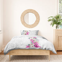 Hawaii Tropical Leaves and Flowers Bedding Set Tribal Polynesian Pattern White Style LT03 - Polynesian Pride