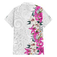 Hawaii Tropical Leaves and Flowers Hawaiian Shirt Tribal Polynesian Pattern White Style LT03 - Polynesian Pride