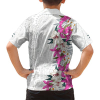 Hawaii Tropical Leaves and Flowers Hawaiian Shirt Tribal Polynesian Pattern White Style LT03 - Polynesian Pride