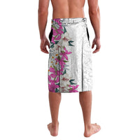 Hawaii Tropical Leaves and Flowers Lavalava Tribal Polynesian Pattern White Style LT03 - Polynesian Pride