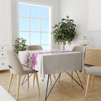 Hawaii Tropical Leaves and Flowers Tablecloth Tribal Polynesian Pattern White Style LT03 - Polynesian Pride