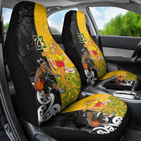 Aotearoa New Zealand And Australia Basketball Custom Car Seat Cover Maori Tribal Tattoo And Aboriginal Dot Art Heritage