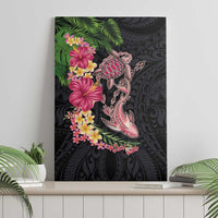 Hawaiian Tropical Plants Turtle and Shark Canvas Wall Art Polynesian Art Tattoo LT03 - Polynesian Pride