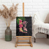 Hawaiian Tropical Plants Turtle and Shark Canvas Wall Art Polynesian Art Tattoo LT03 - Polynesian Pride