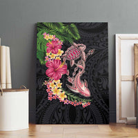 Hawaiian Tropical Plants Turtle and Shark Canvas Wall Art Polynesian Art Tattoo LT03 - Polynesian Pride