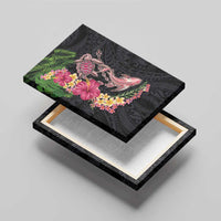 Hawaiian Tropical Plants Turtle and Shark Canvas Wall Art Polynesian Art Tattoo LT03 - Polynesian Pride