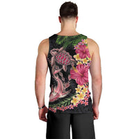 Hawaiian Tropical Plants Turtle and Shark Men Tank Top Polynesian Art Tattoo LT03 - Polynesian Pride