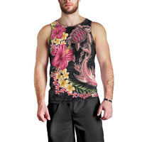 Hawaiian Tropical Plants Turtle and Shark Men Tank Top Polynesian Art Tattoo LT03 - Polynesian Pride