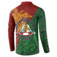 Papua New Guinea East Sepik Province Button Sweatshirt Tribal Crocodile Birds of Paradise Melanesian Tattoo