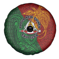 Papua New Guinea East Sepik Province Spare Tire Cover Tribal Crocodile Birds of Paradise Melanesian Tattoo