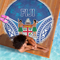 Fiji Day Beach Blanket Fijian Masi Tribal Hibiscus Tattoo and Tapa Pattern LT03 - Polynesian Pride