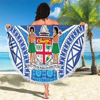 Fiji Day Beach Blanket Fijian Masi Tribal Hibiscus Tattoo and Tapa Pattern LT03 - Polynesian Pride