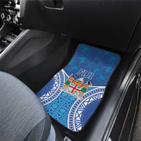 Fiji Day Car Mats Fijian Masi Tribal Hibiscus Tattoo and Tapa Pattern LT03 - Polynesian Pride