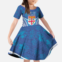 Fiji Day Family Matching Tank Maxi Dress and Hawaiian Shirt Fijian Masi Tribal Hibiscus Tattoo and Tapa Pattern