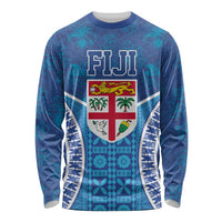 Fiji Day Long Sleeve Shirt Fijian Masi Tribal Hibiscus Tattoo and Tapa Pattern