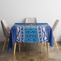 Fiji Day Tablecloth Fijian Masi Tribal Hibiscus Tattoo and Tapa Pattern LT03 - Polynesian Pride