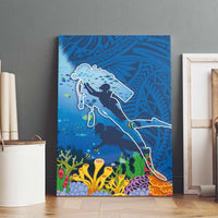Polynesian Scuba Diving Canvas Wall Art Beauty Corals with Underwater and Polynesian Pattern LT03 - Polynesian Pride