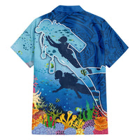 Polynesian Scuba Diving Family Matching Off Shoulder Maxi Dress and Hawaiian Shirt Beauty Corals with Underwater and Polynesian Pattern LT03 - Polynesian Pride
